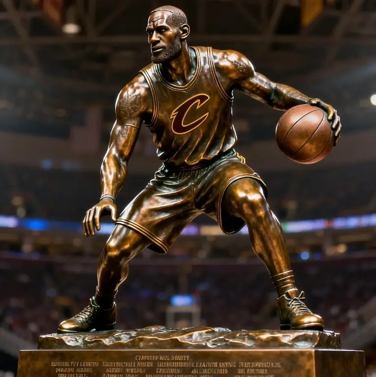 詹姆斯还当, 得雕像